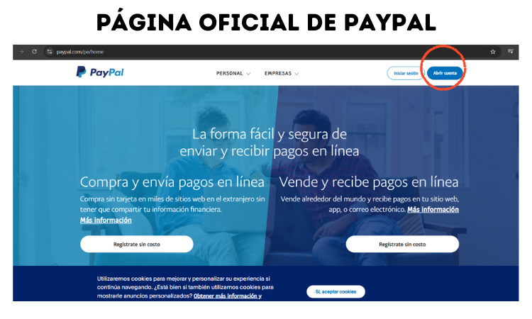 como crear una cuenta paypal en peru pagina principal